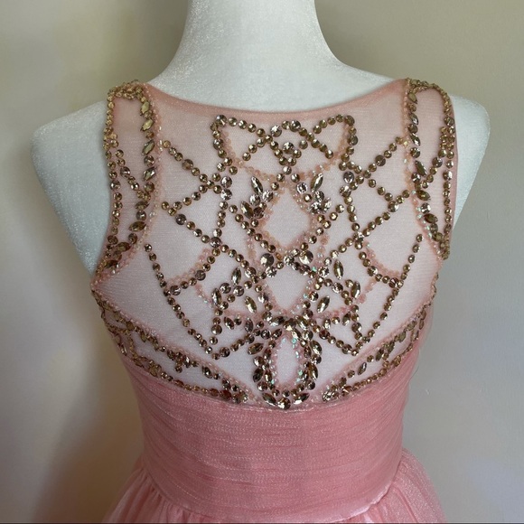May Queen Embellished pink tulle prom dress Size 8 Crystal embellished prom - Picture 10 of 10